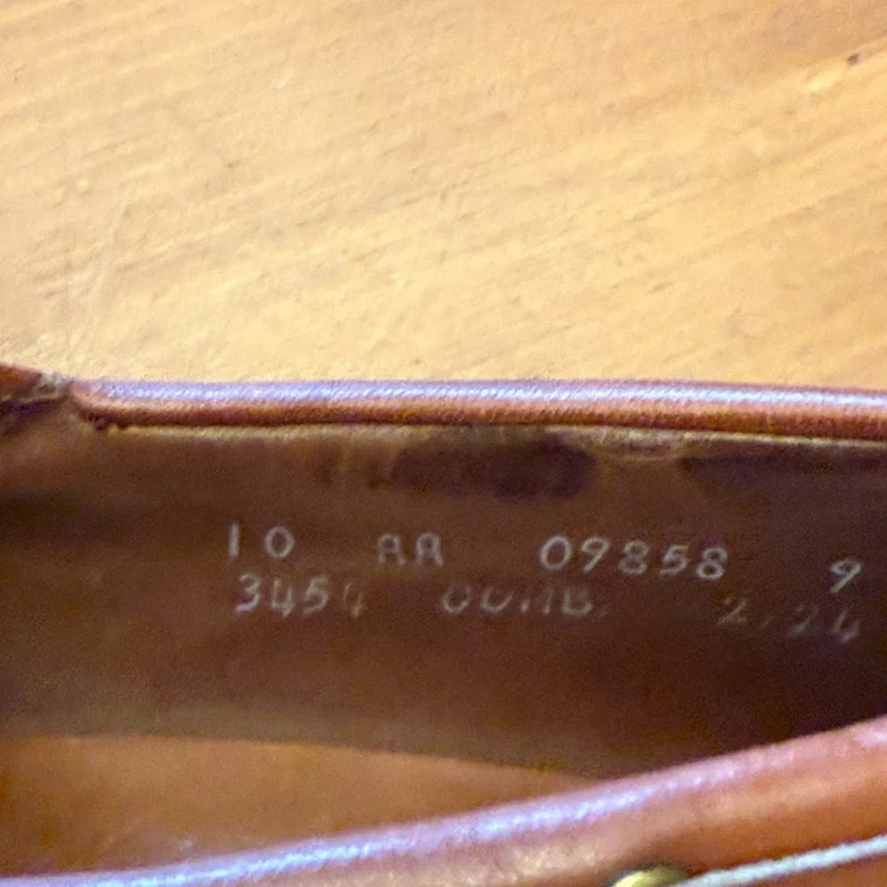 Allen Edmonds Clipper Deck Boat Tie Shoes Men’s 10 Brown Leather Preppy Travel